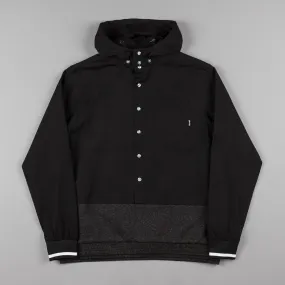 Diamond Blur Woven Pullover Jacket - Black