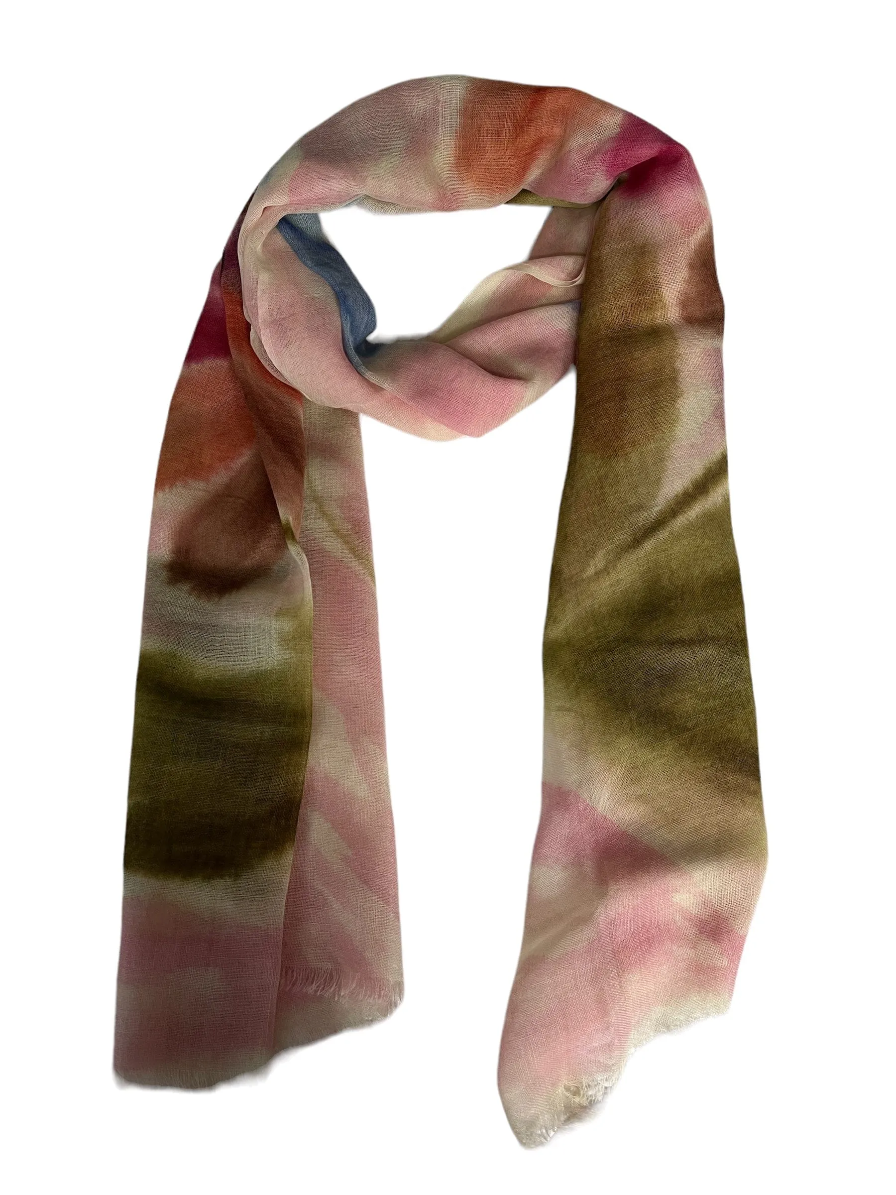 🌸 Multicoloured Scarf- Floral Shawl - Pure Fine Wool Luxury