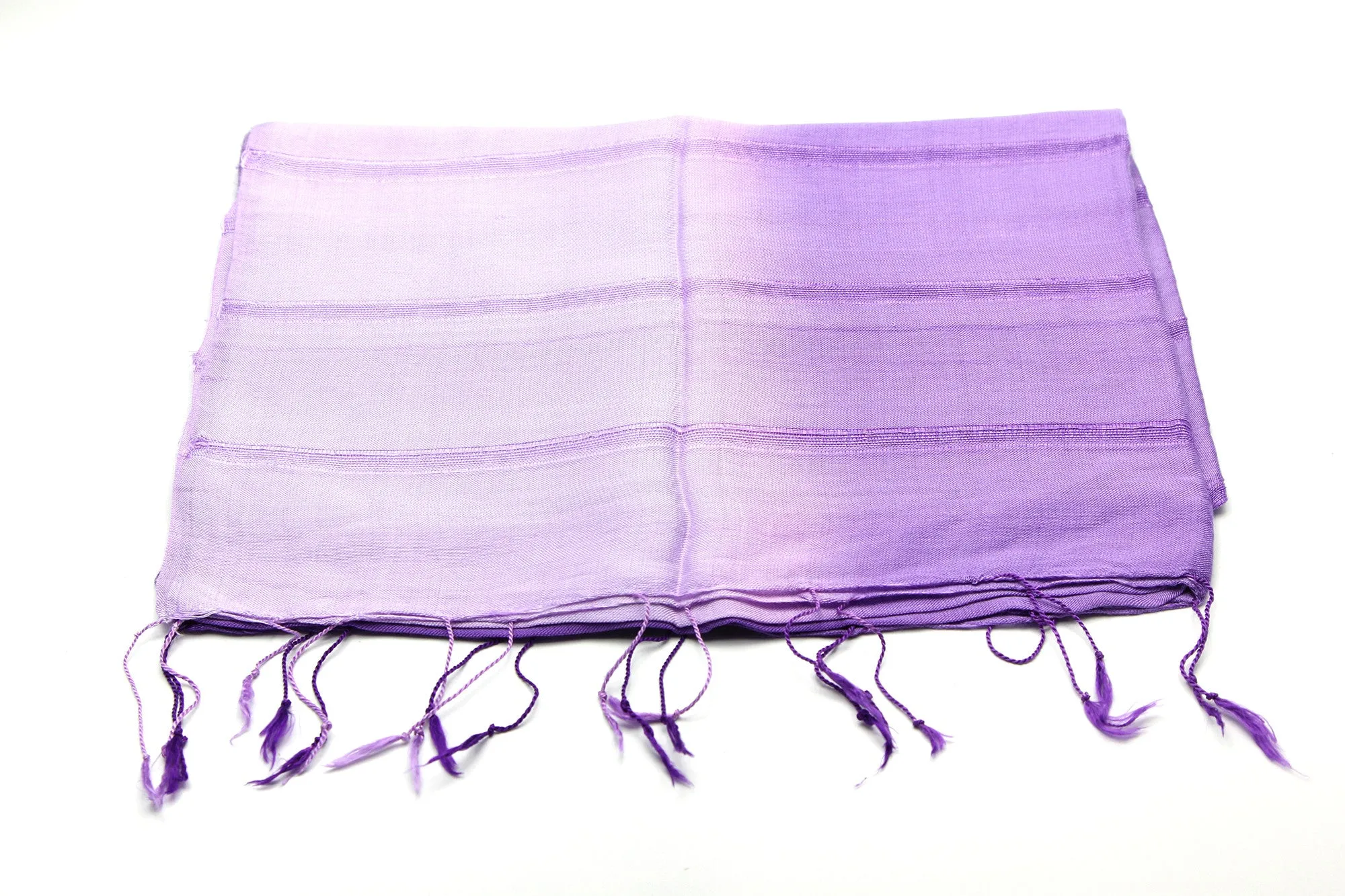 100% Fair Trade Thai Ribbon Style Scarf Shawl Grape