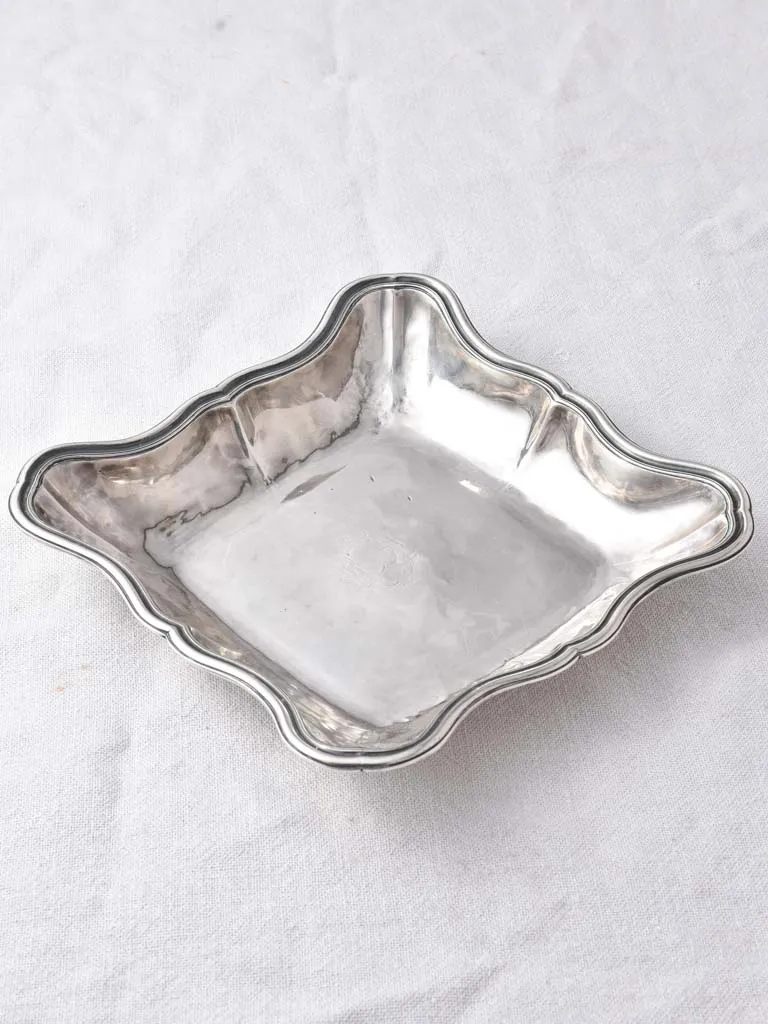 18th century French Poinçon Fermiers Généraux Silver platter 9"