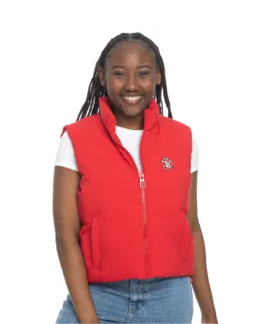 2024 Zoozatz Red Cropped Puff Vest SD Paw