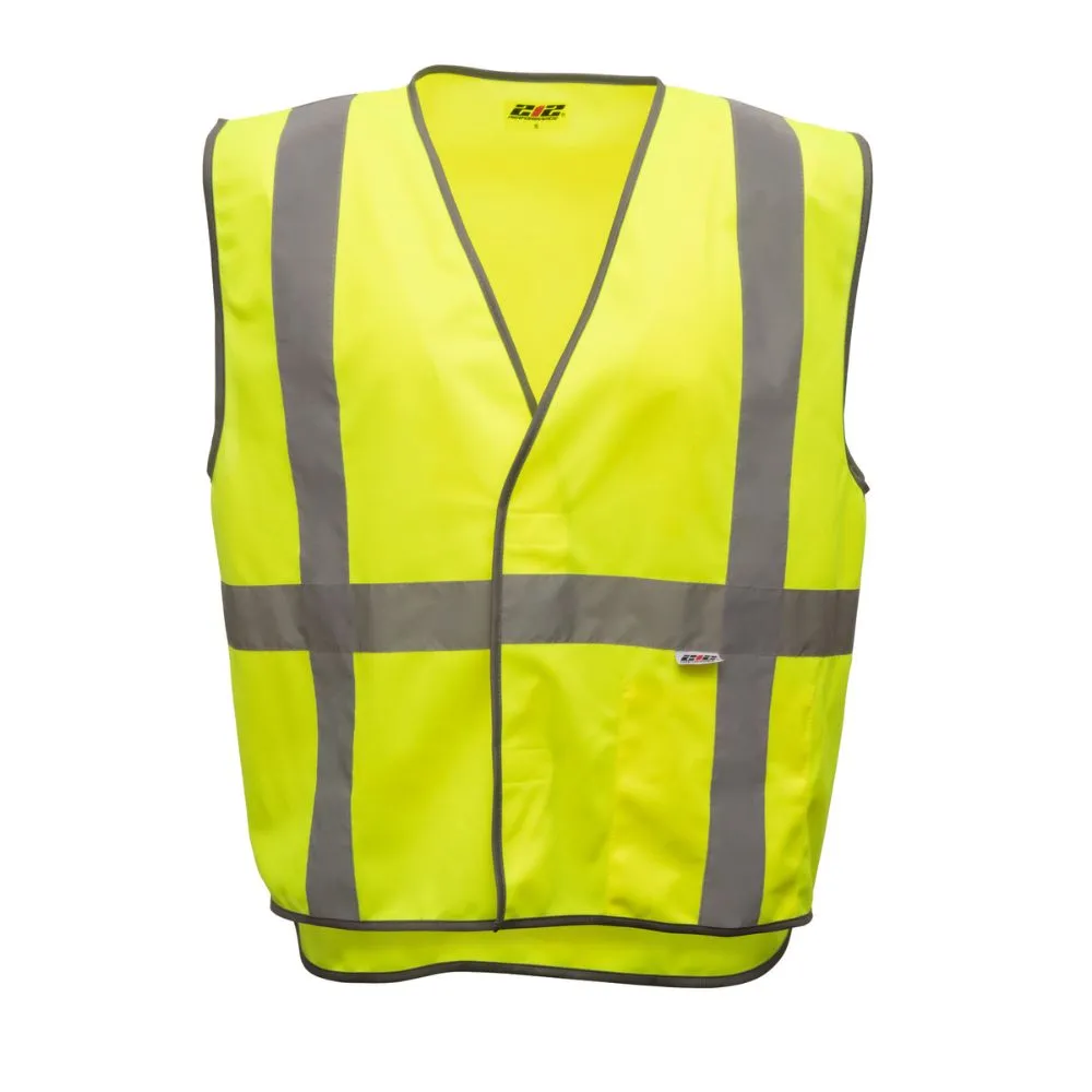 212 Performance VSTGU-8813 General Purpose Hi-Viz Safety Vest, 3X-Large Yellow;Reflective Gray