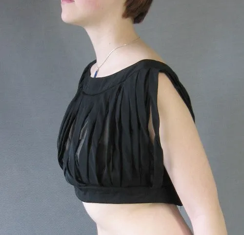 60s Women's Crop Top Vintage Avant Garde Car Wash Midriff Drama Medium VFG