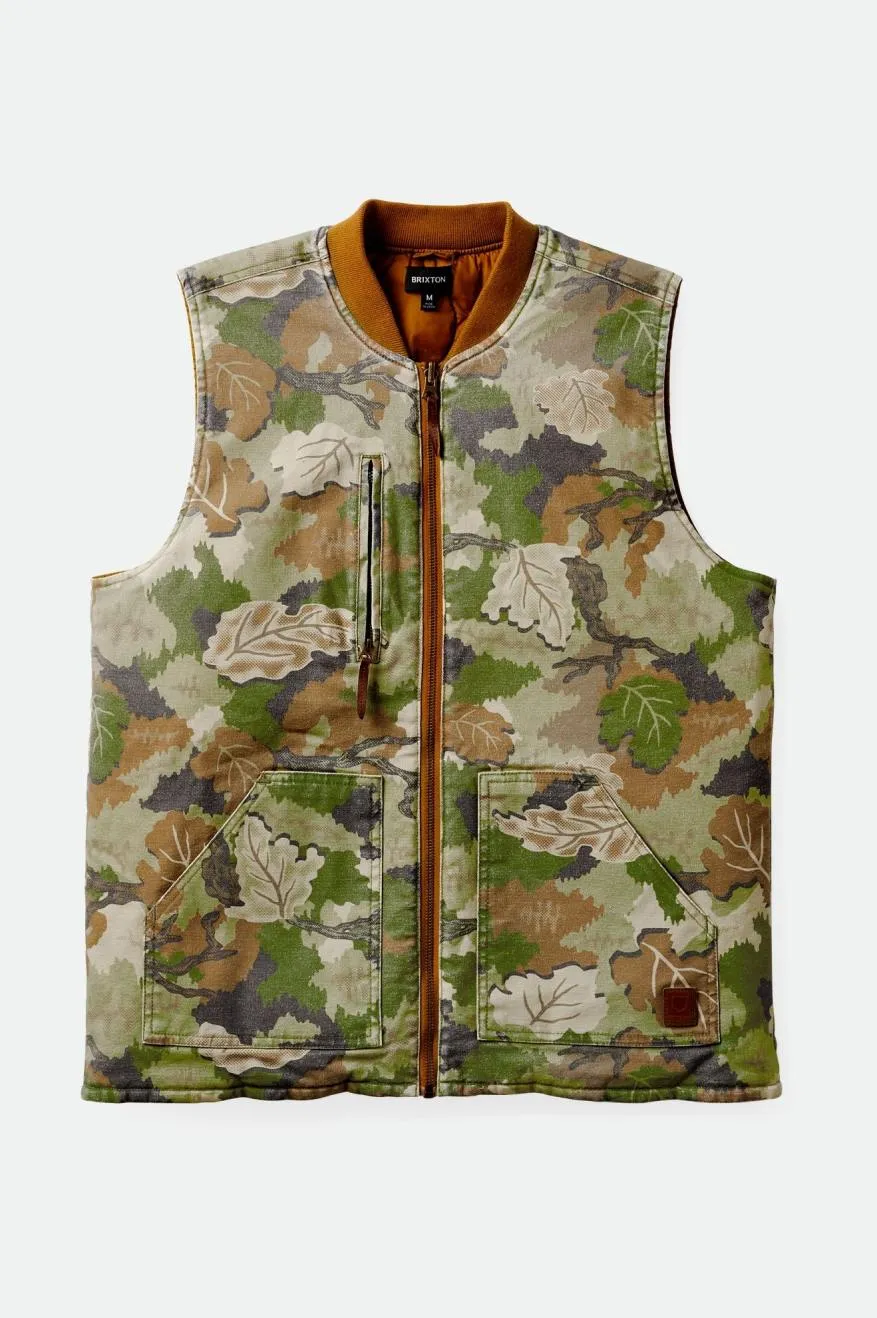 Abraham Builders Reversible Vest - Leaf Camo/Golden Brown