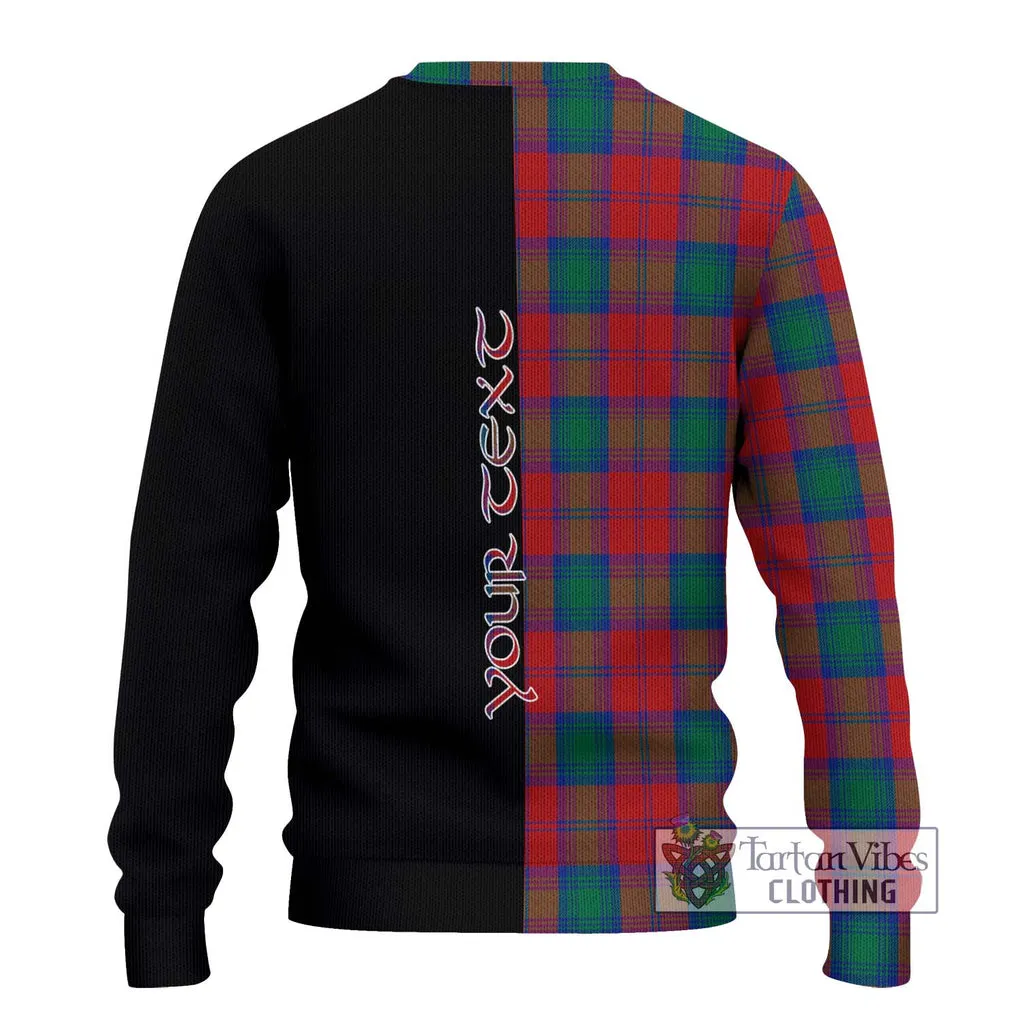 Affleck Tartan Ugly Sweater with Family Crest and Half Of Me Style