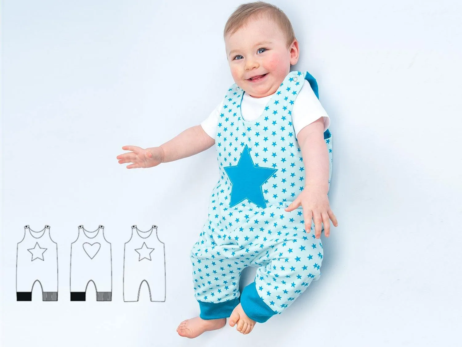 ALBERTO Baby overall dungaree Paper pattern