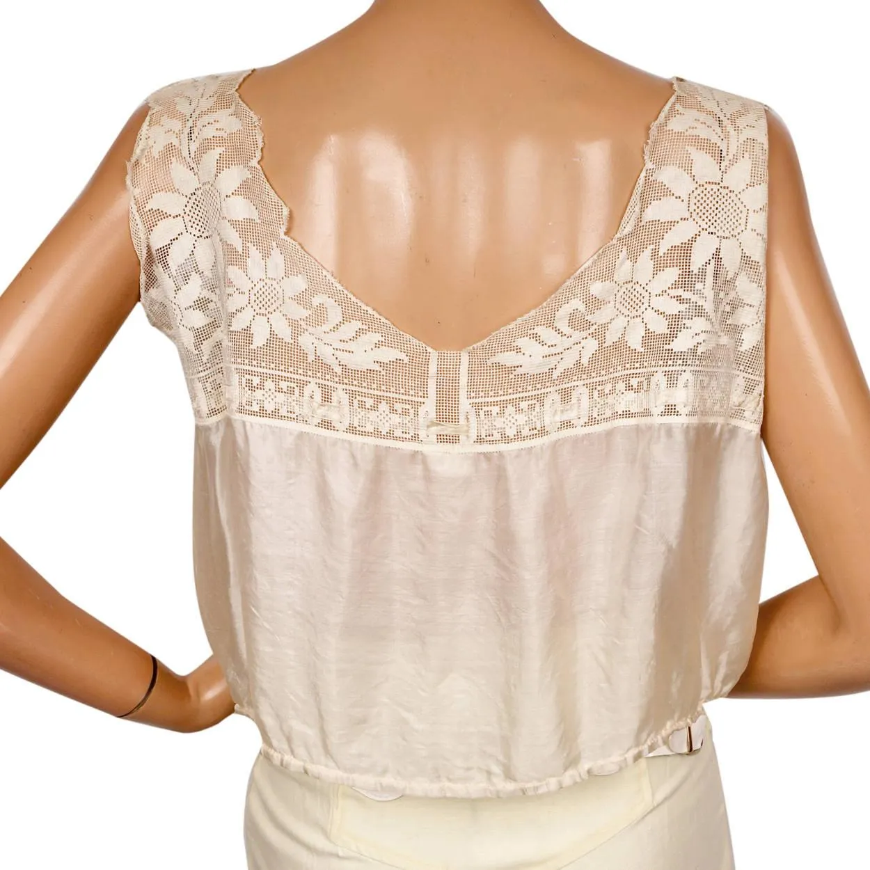 Antique Silk and Lace Camisole - Edwardian Era