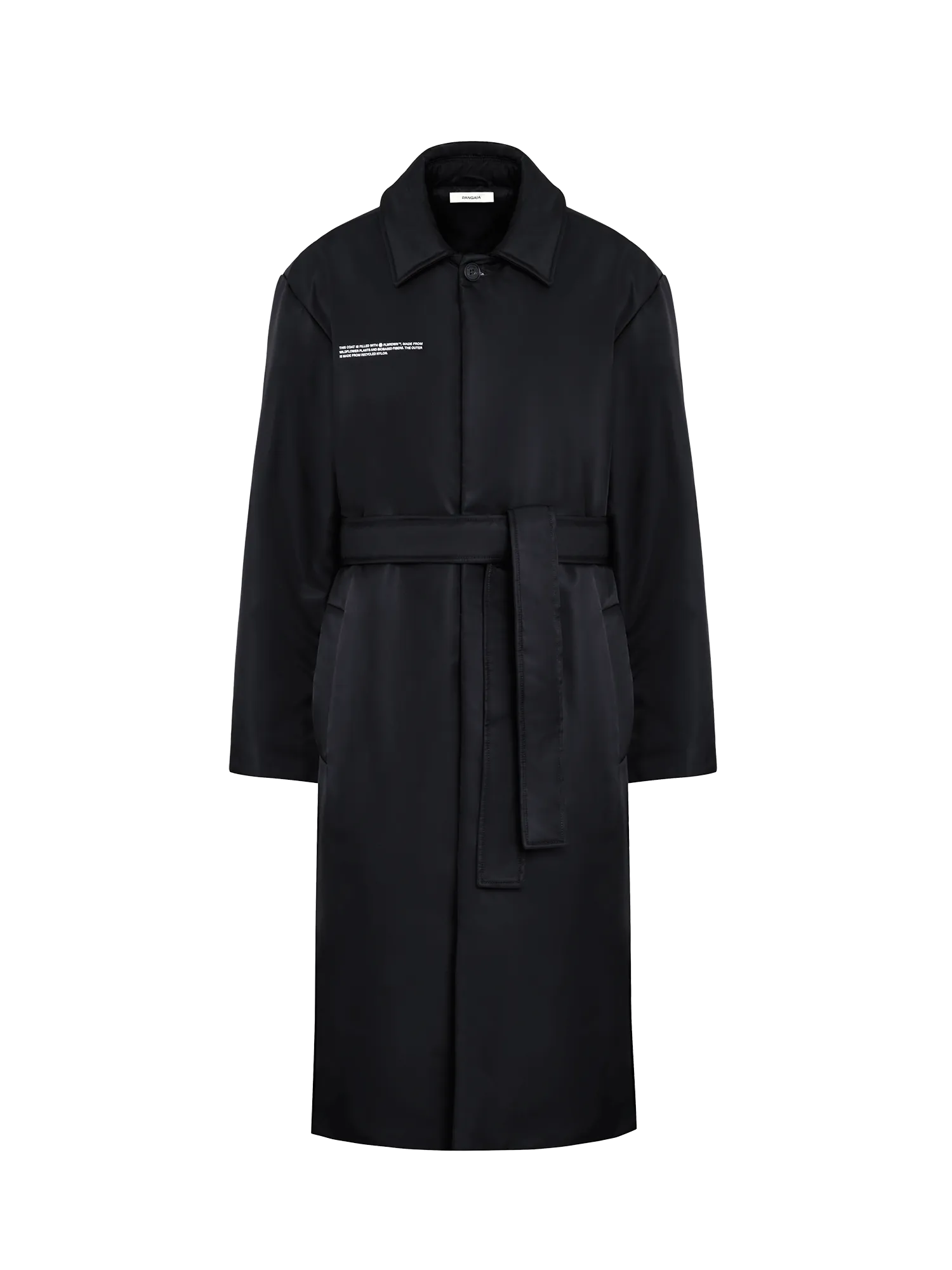 Archive Womens Flower-Warmth Trench Coat—black