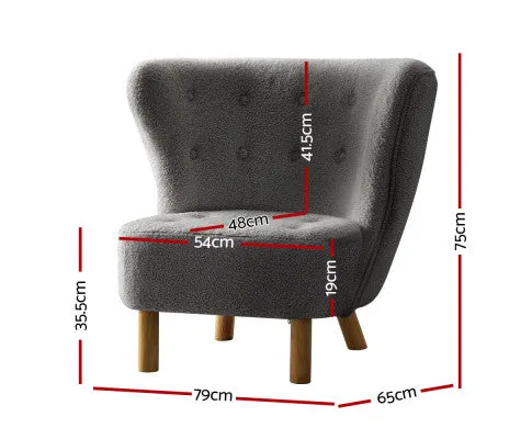 Armchair Lounge Accent Chair Armchairs Couch Chairs Sofa Bedroom Charcoal