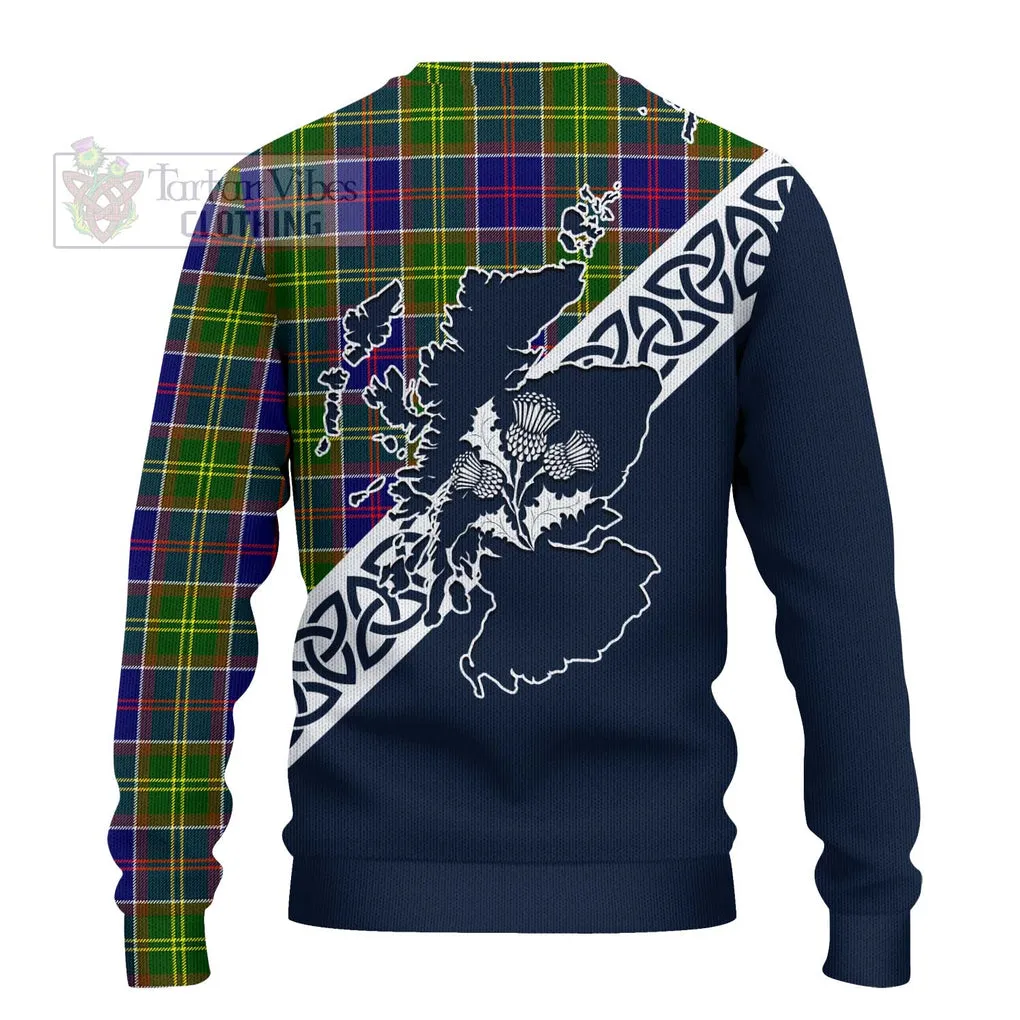 Arnott Tartan Ugly Sweater Featuring Thistle and Scotland Map