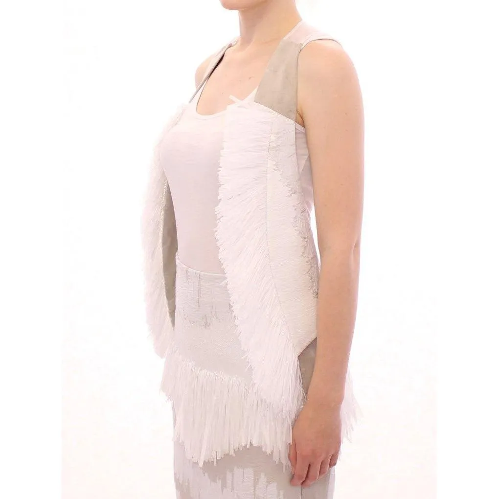 Arzu Kaprol Chic Fringed Open Back Vest