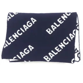 Balenciaga Wool Reversible Knit Scarf 633719