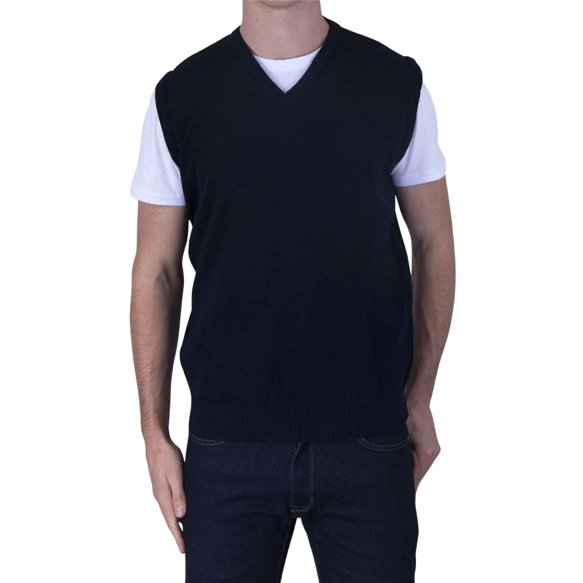 Balmoral Men V-Neck Wool Blend Sweater Vest in 7 Colours