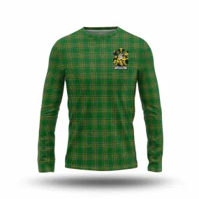 Barker Irish Clan Tartan Long Sleeve T-Shirt with Coat of Arms