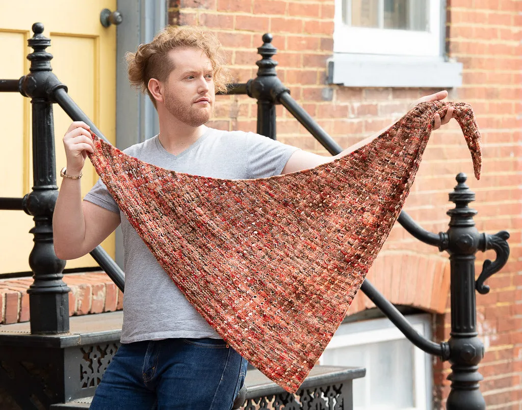 Basket Weave Eyelet Shawl