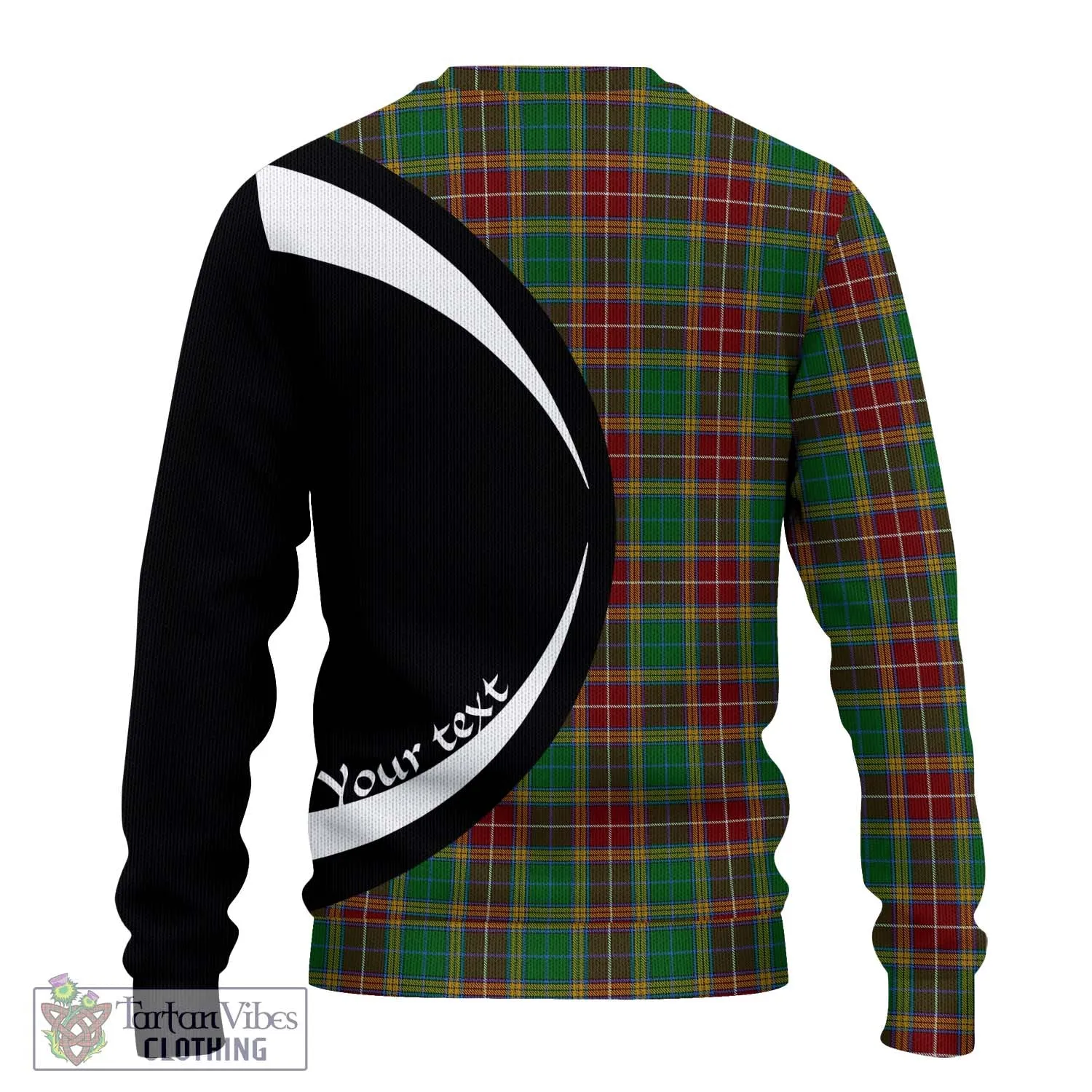 Baxter Tartan Ugly Sweater with Family Crest Circle Style