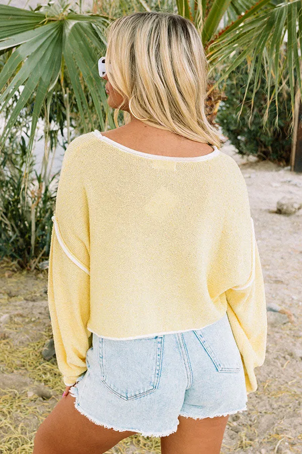 Beachside Stroll Crop Sweater