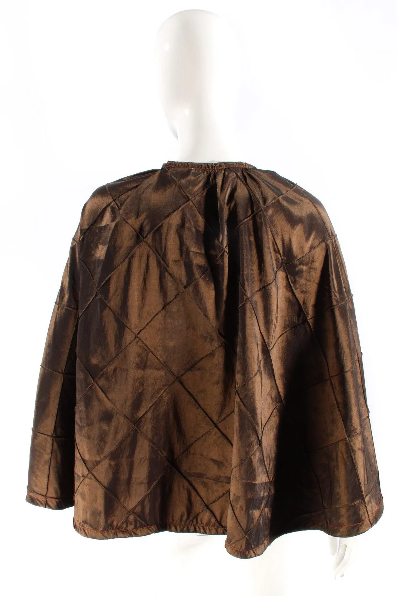 Beaded cape brown satin one size only