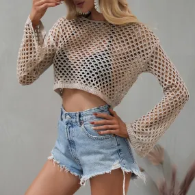 Bell Sleeve Crop Top