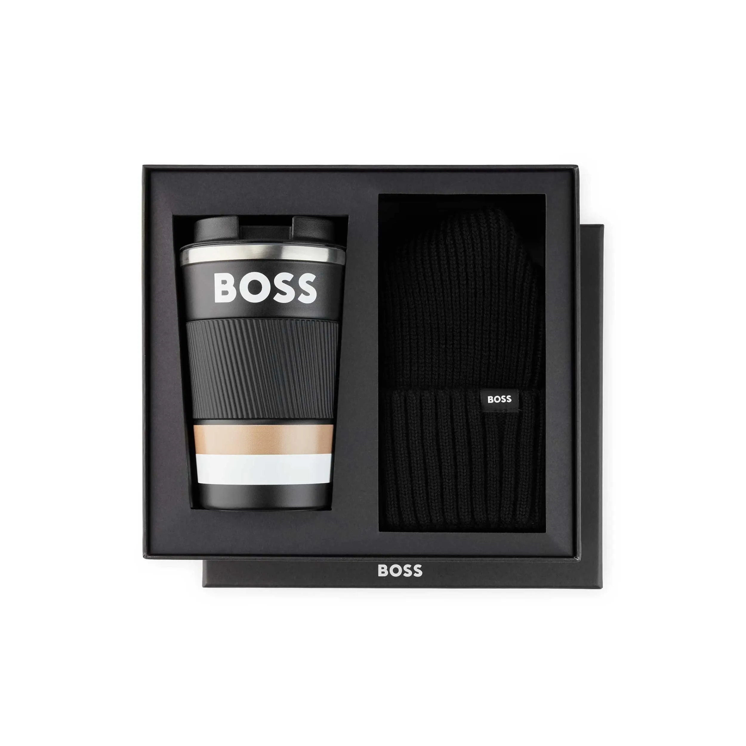 BOSS GBBM Mug Beanie Gift Set in Black