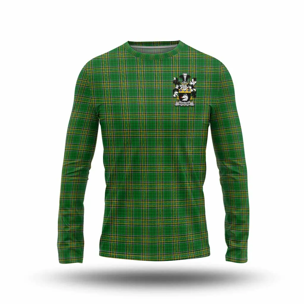 Boulger Irish Clan Tartan Long Sleeve T-Shirt with Coat of Arms