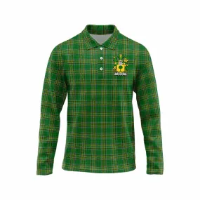 Boyle Irish Clan Tartan Long Sleeve Polo Shirt with Coat of Arms