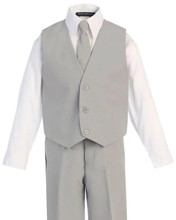 Boys Light Gray Suit (Classic Slim)