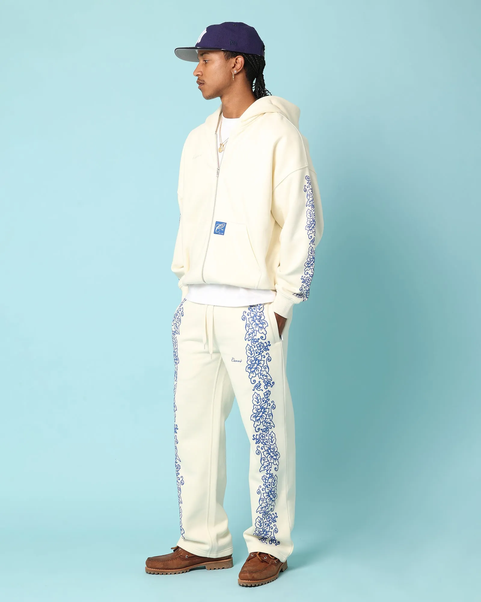 Carré Botanical Zip Up Hoodie Off White