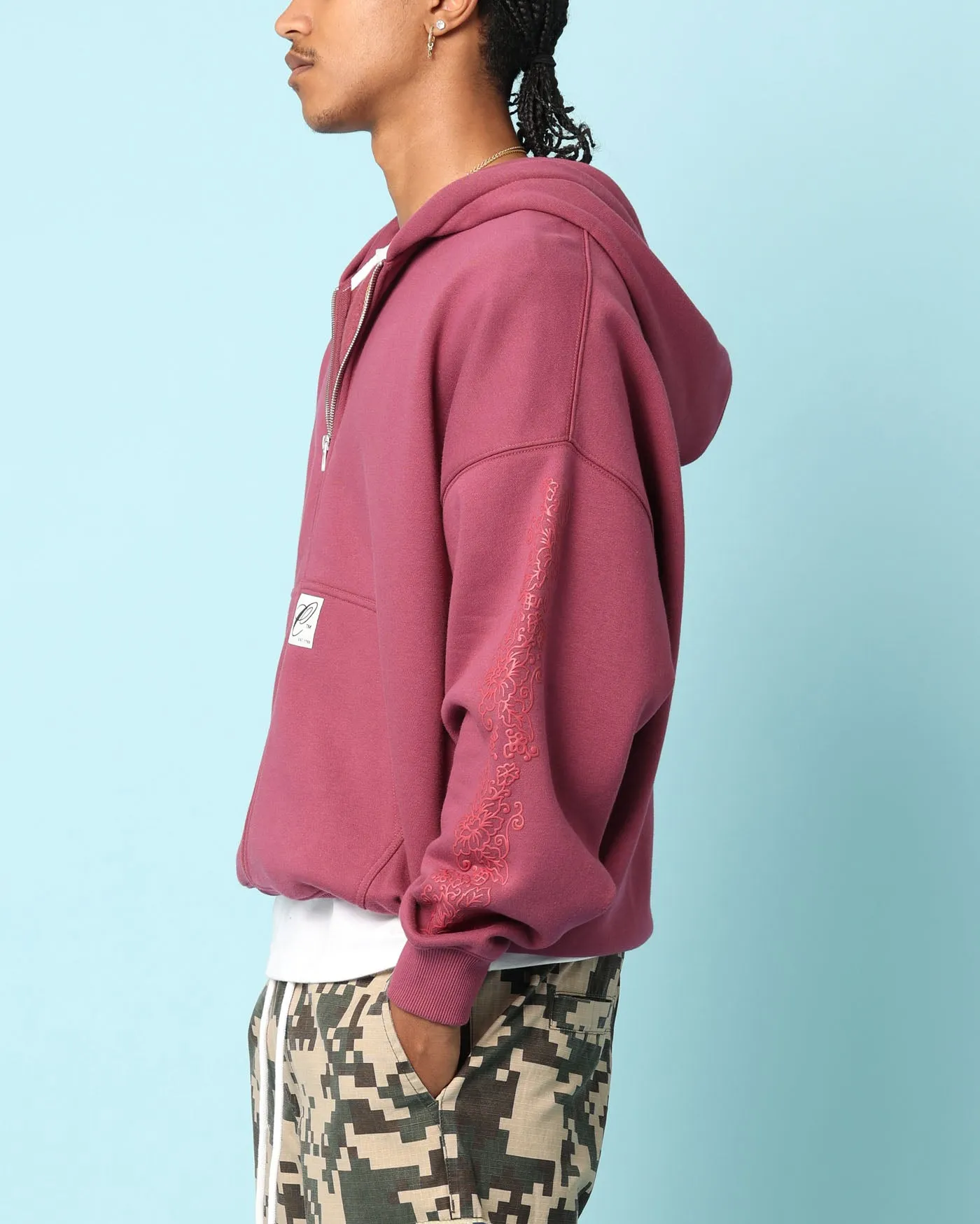 Carré Botanical Zip Up Hoodie Port