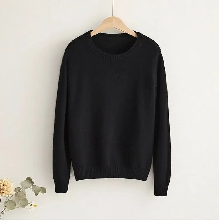 cashmere crew neck thicker sweaters