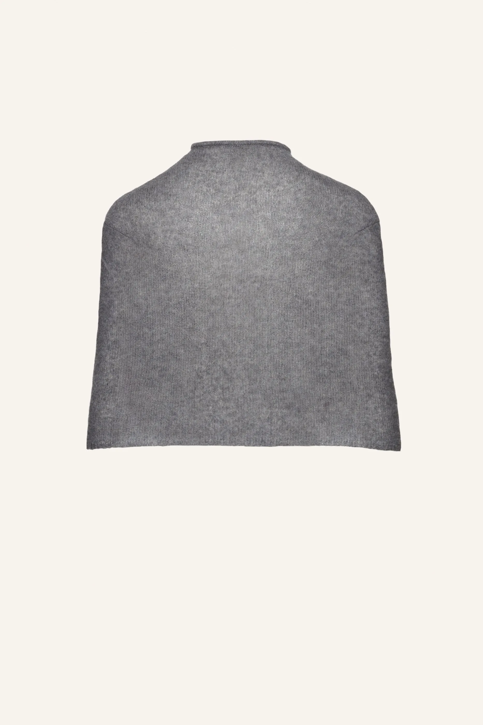 Cashmere knit shawl in grey