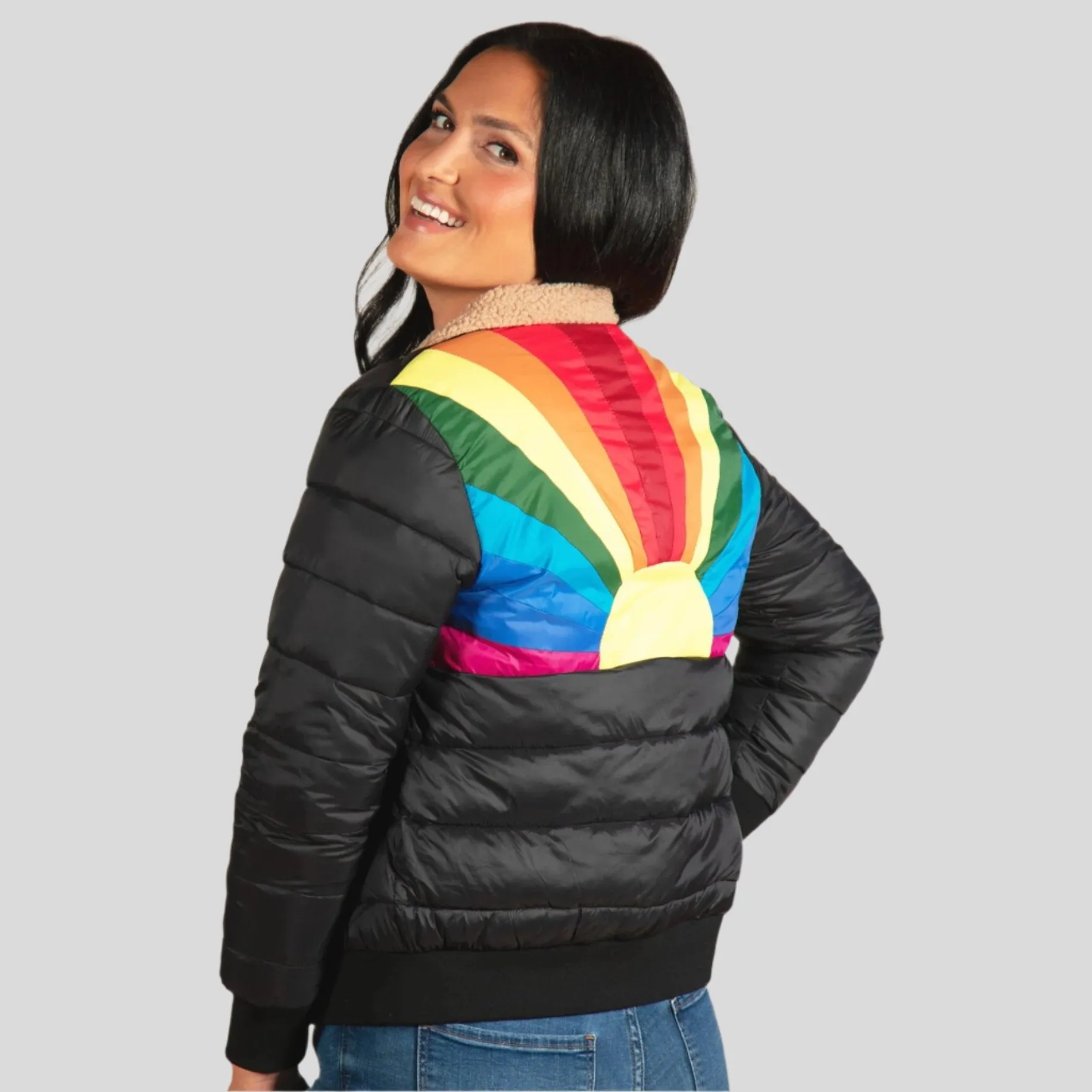 Chasing Rainbows Retro Stripe Insulated Jacket