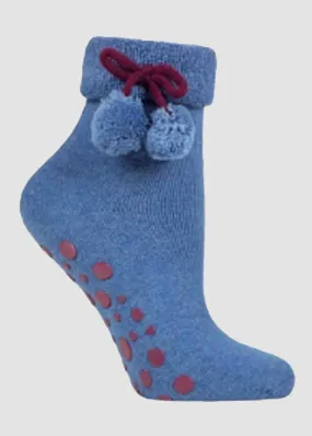 Cheryl Non-Slip Pom Pom Bed Socks