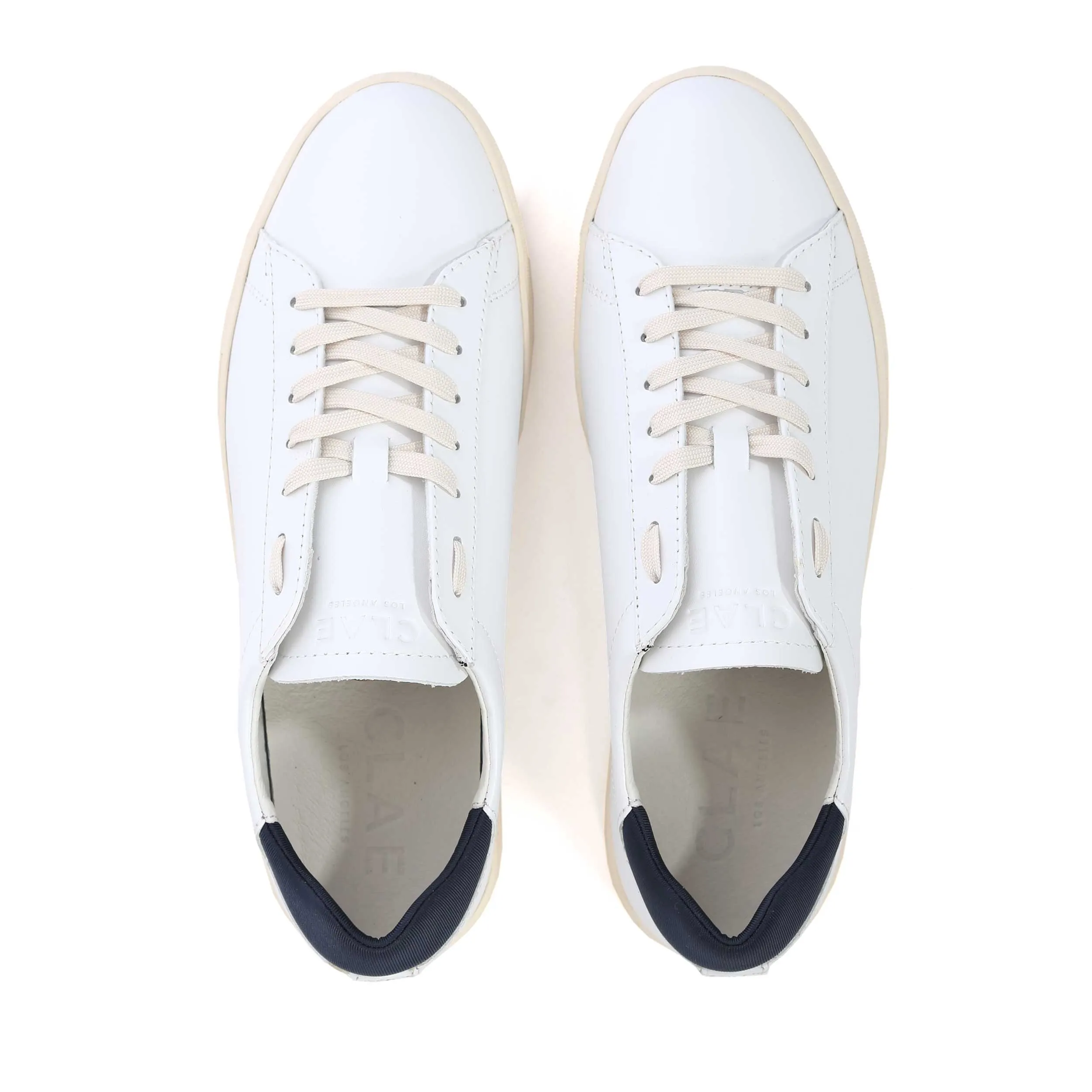 Clae Bradley Essentials Trainer in White Leather