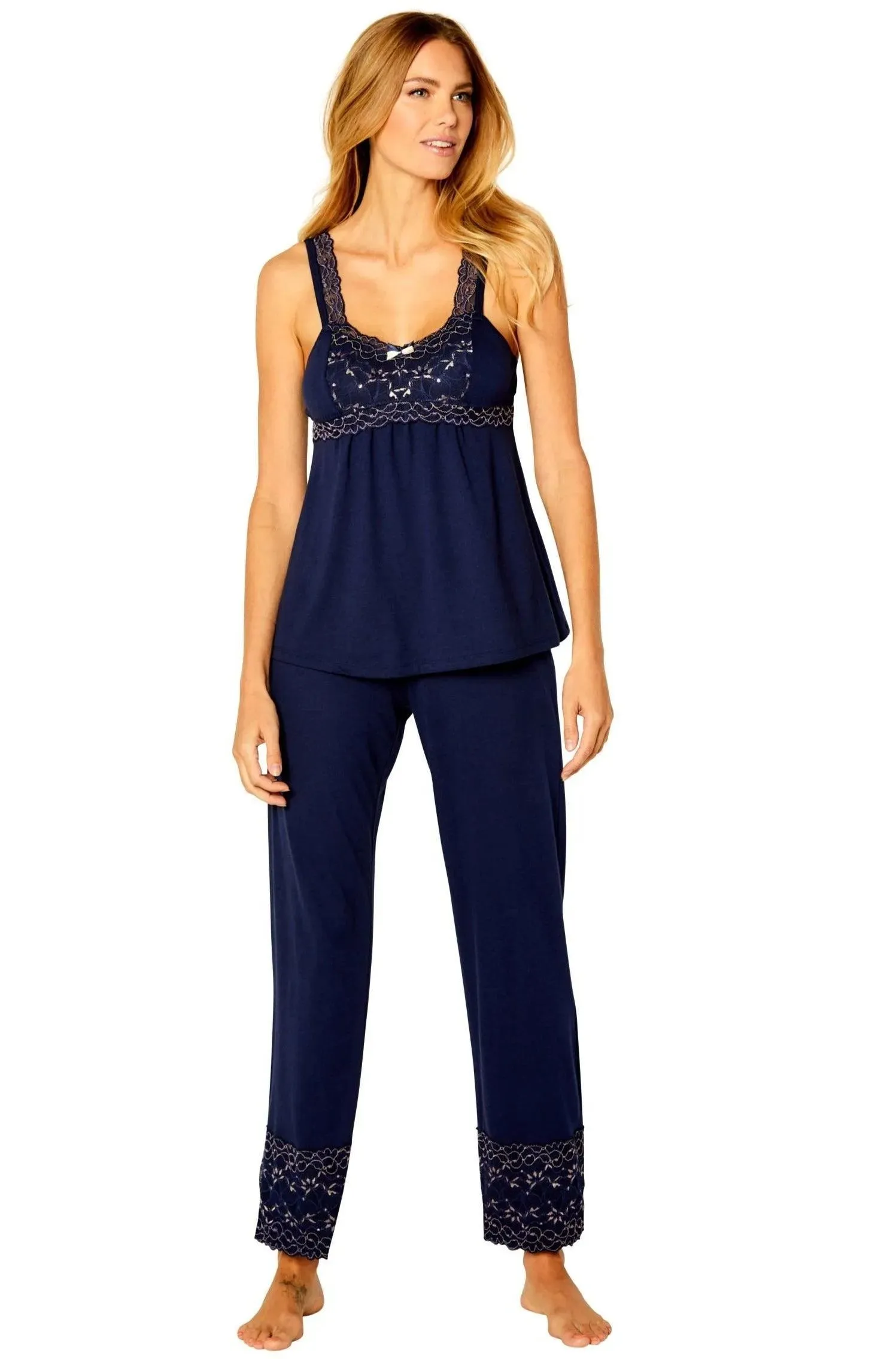 Coco Tank Camisole Full Length Pant PJ Set - Clearance Rack