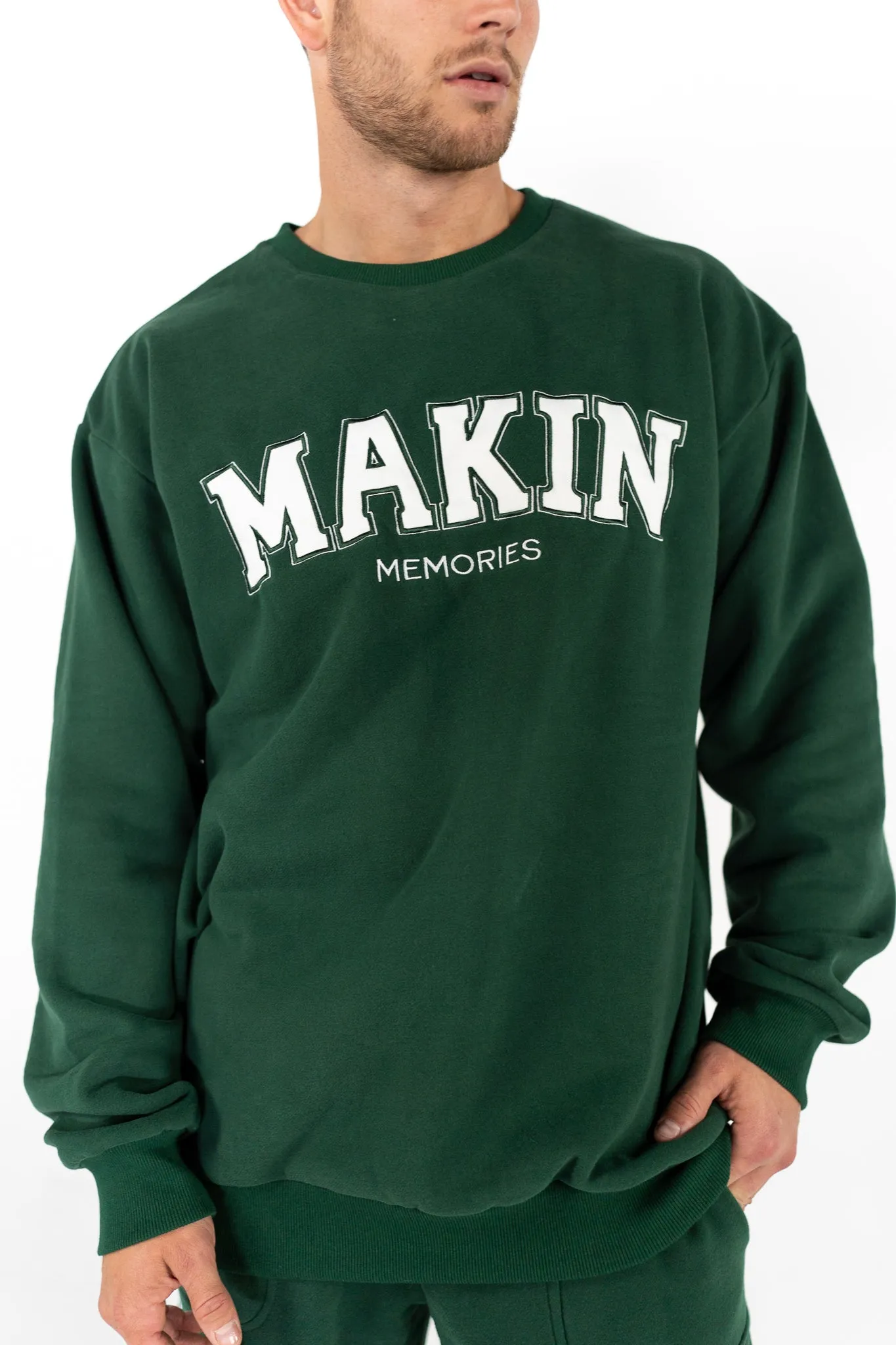 COLLEGE SWEATSHIRT IN GREEN