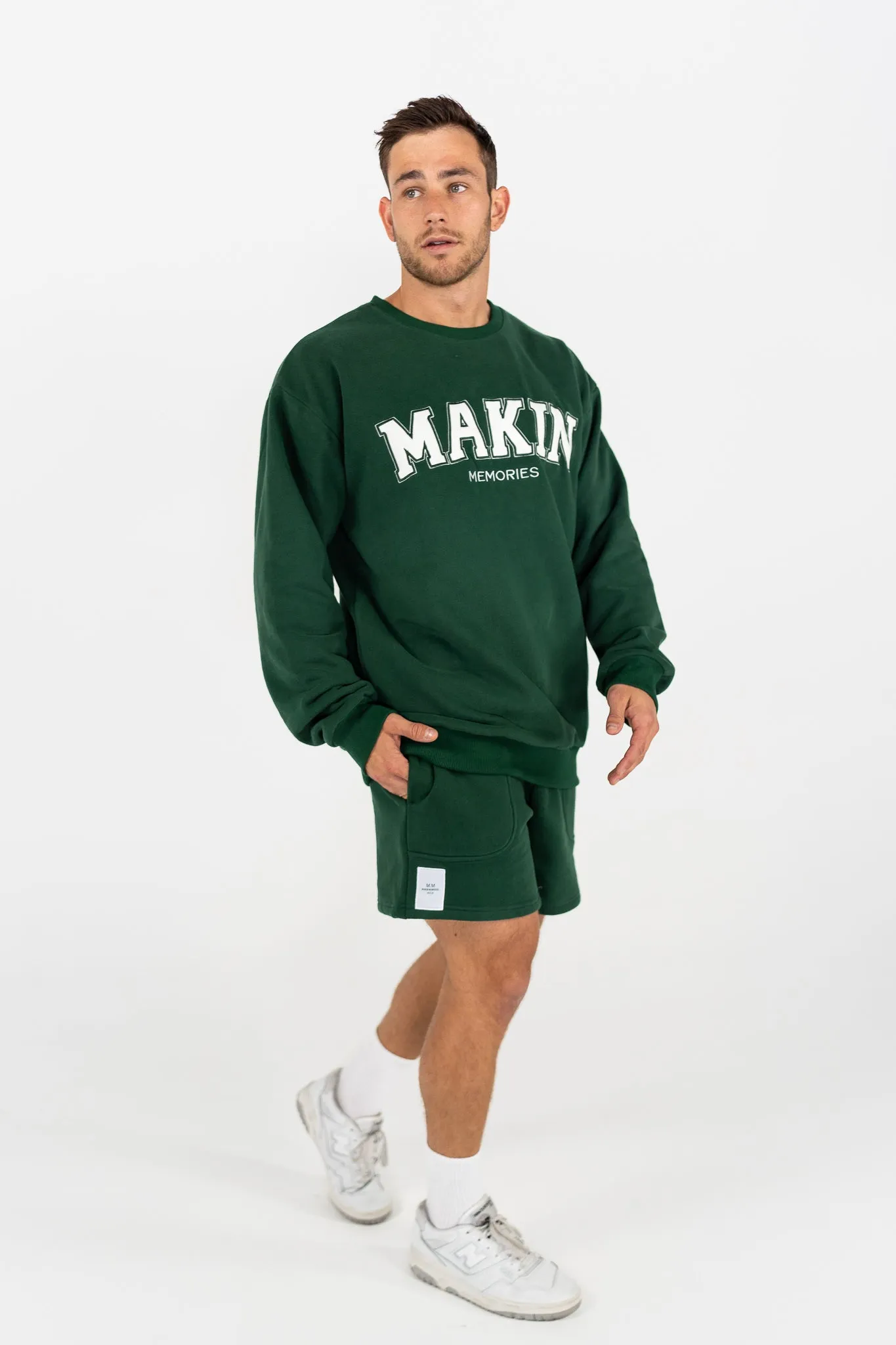 COLLEGE SWEATSHIRT IN GREEN