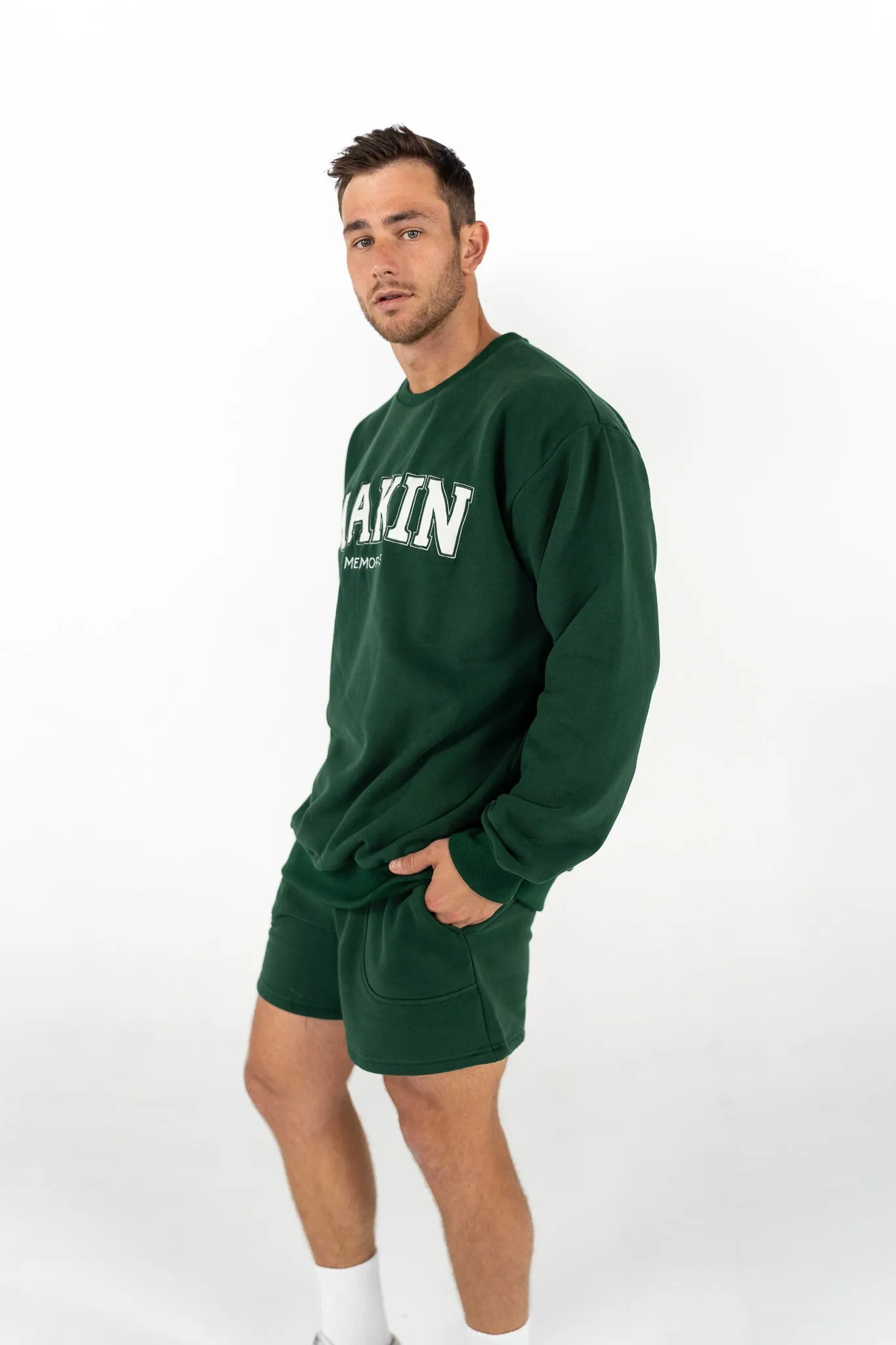 COLLEGE SWEATSHIRT IN GREEN