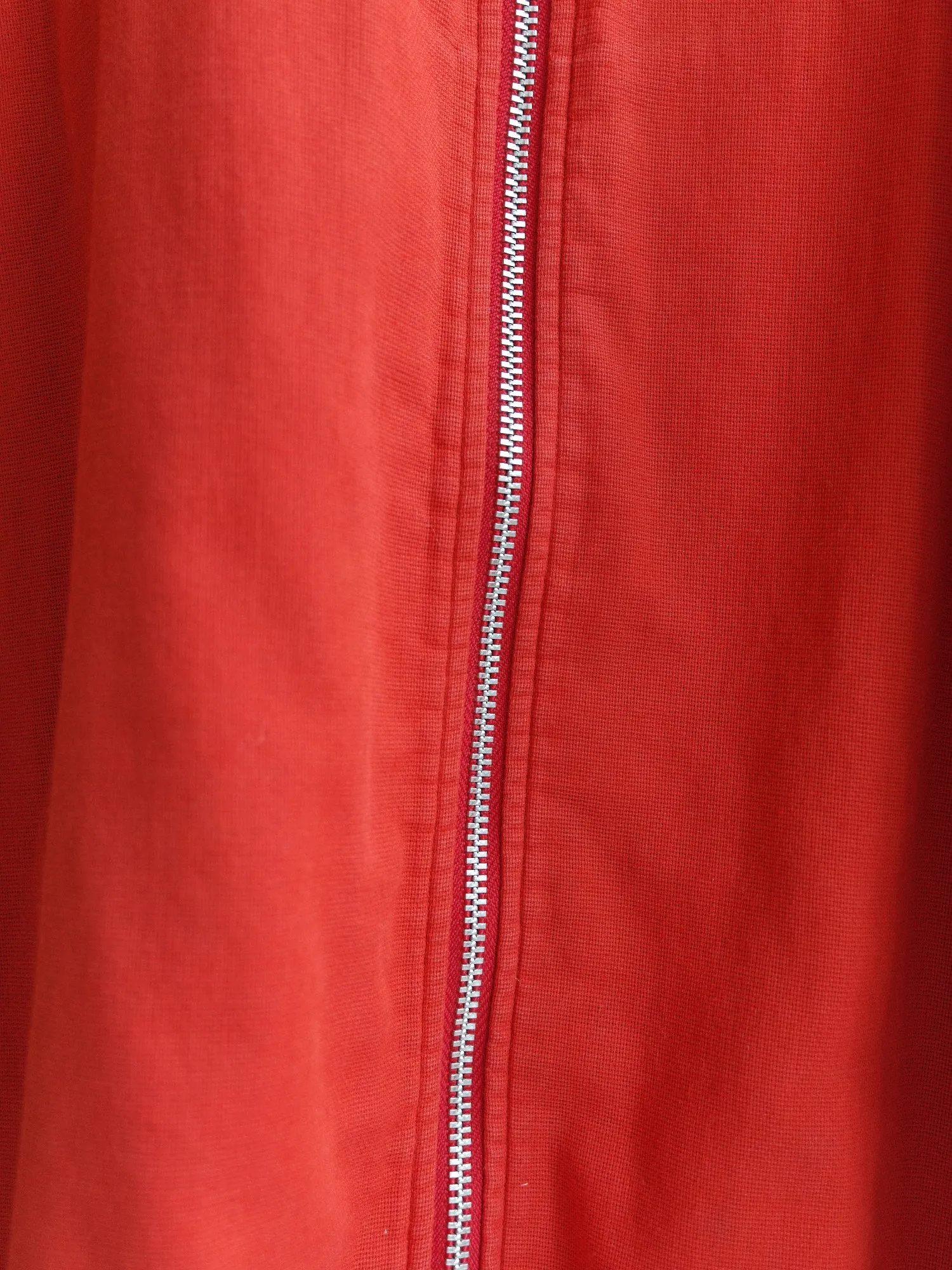 Comme des Garcons Homme 1997 red cotton drawstring hem zip jacket - approx M