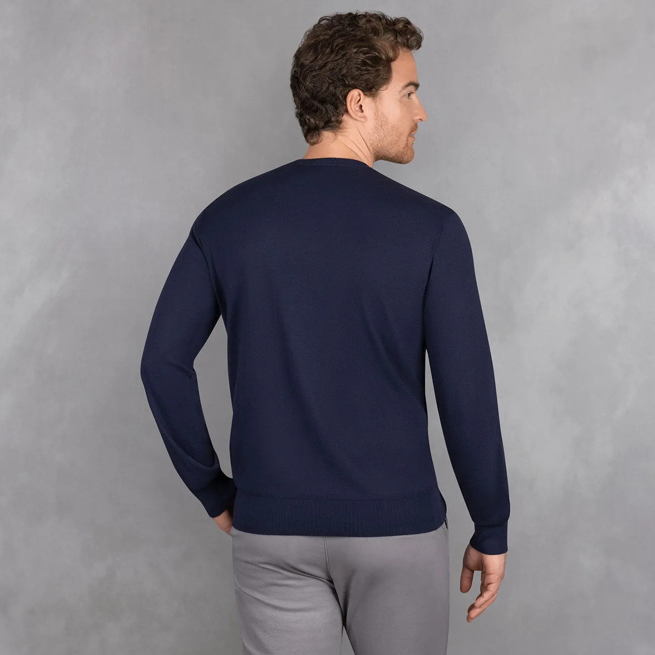 Cotton Pullover Round Neck Men