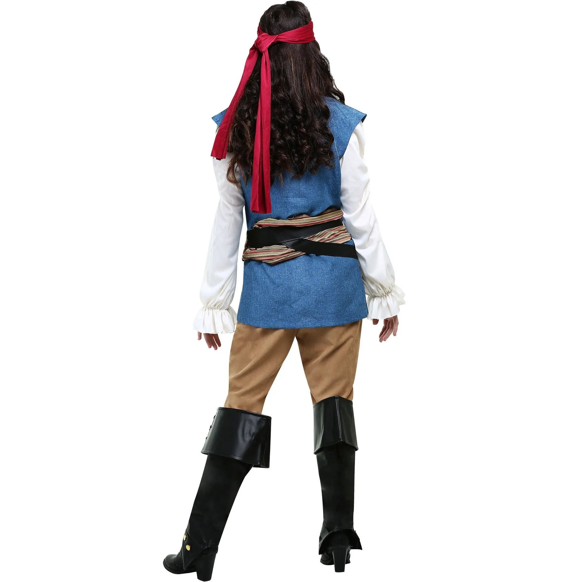 Couples Caribbean Captain Pirate Outfit Cosplay Costumes Fancy Dress Halloween Adult