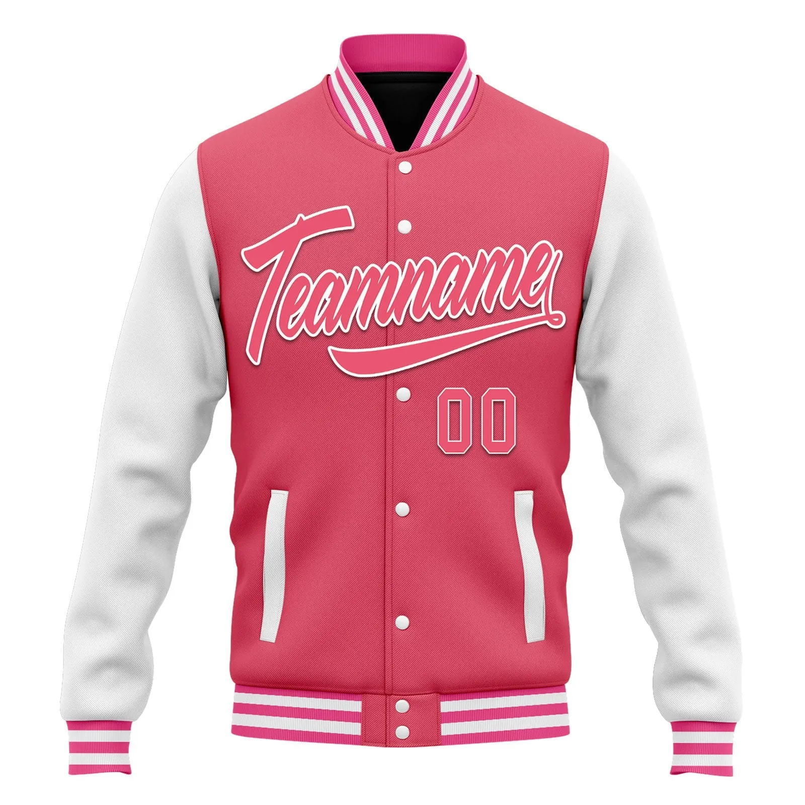 Custom Raglan Sleeves Jacket Bomber Full-Snap Varsity Letterman Personalized Jacket FZ005-D025002-2