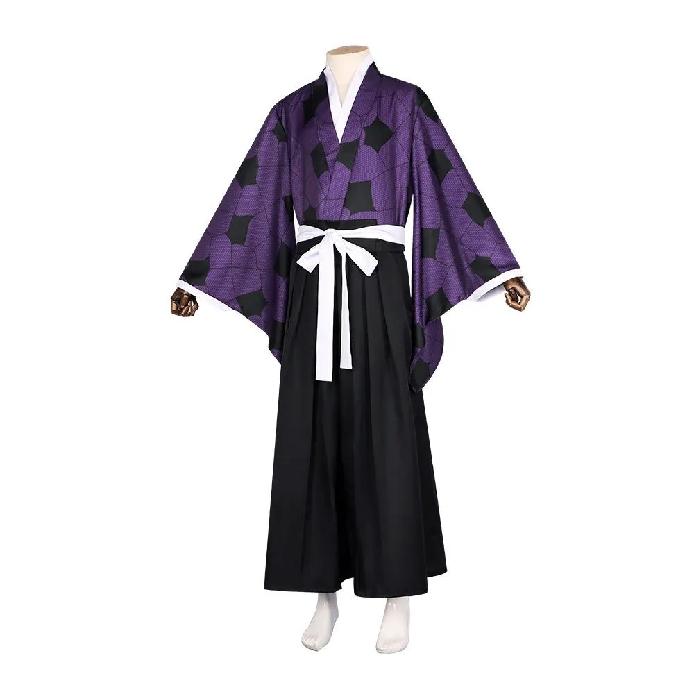 Demon Slayer Kimetsu no Yaiba Kokushibou Kimono Outfits Halloween Cosplay Costume