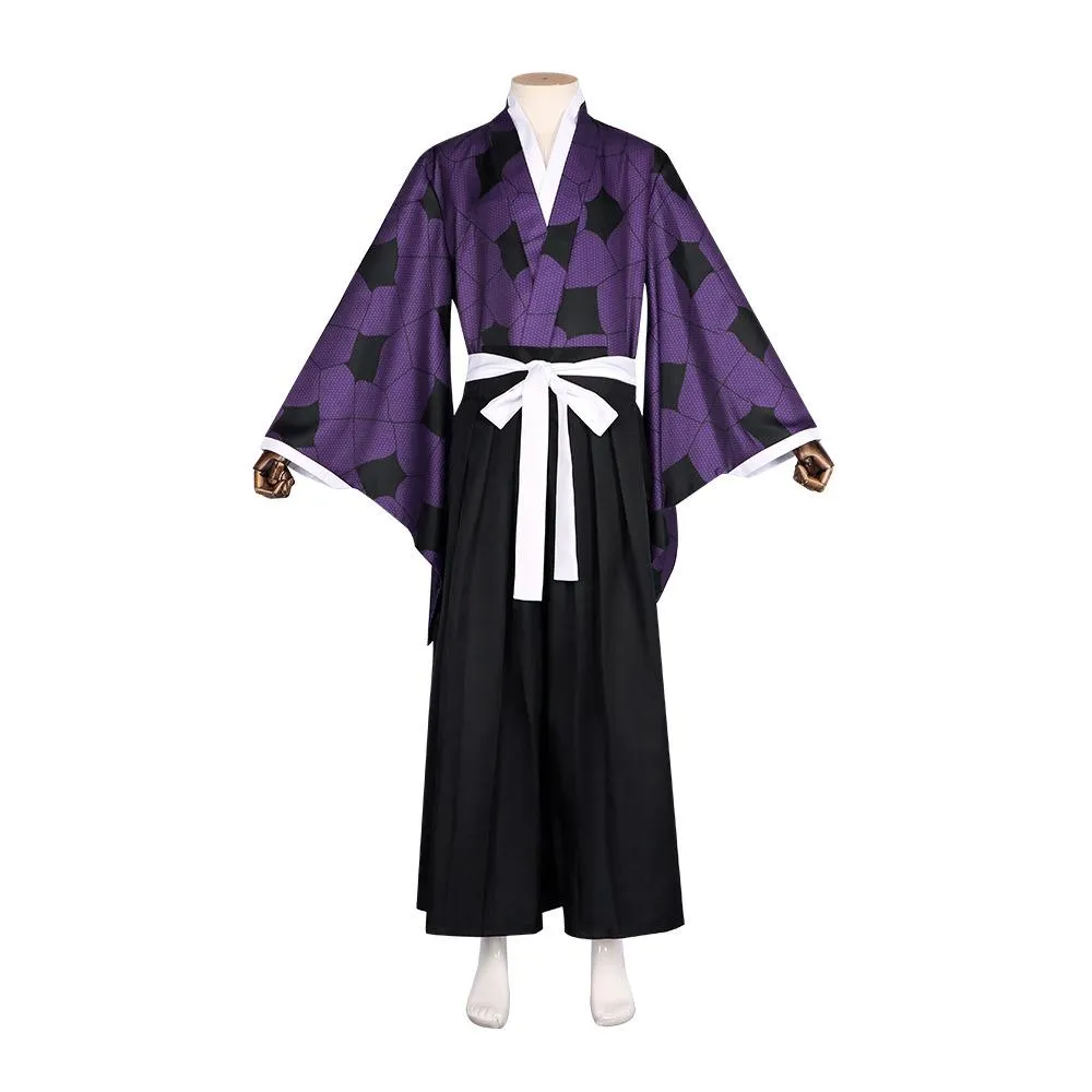 Demon Slayer Kimetsu no Yaiba Kokushibou Kimono Outfits Halloween Cosplay Costume