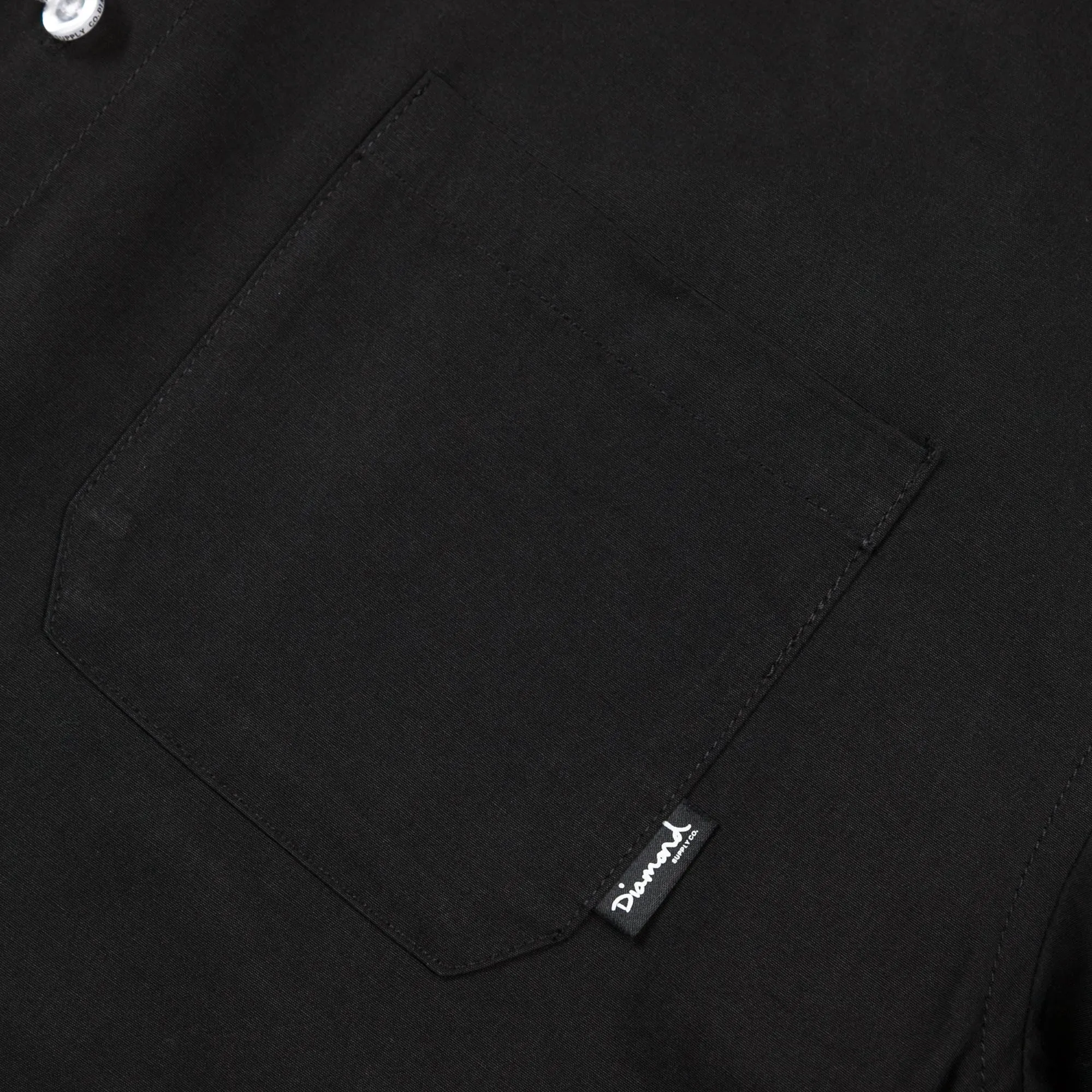 Diamond Blur Woven Pullover Jacket - Black