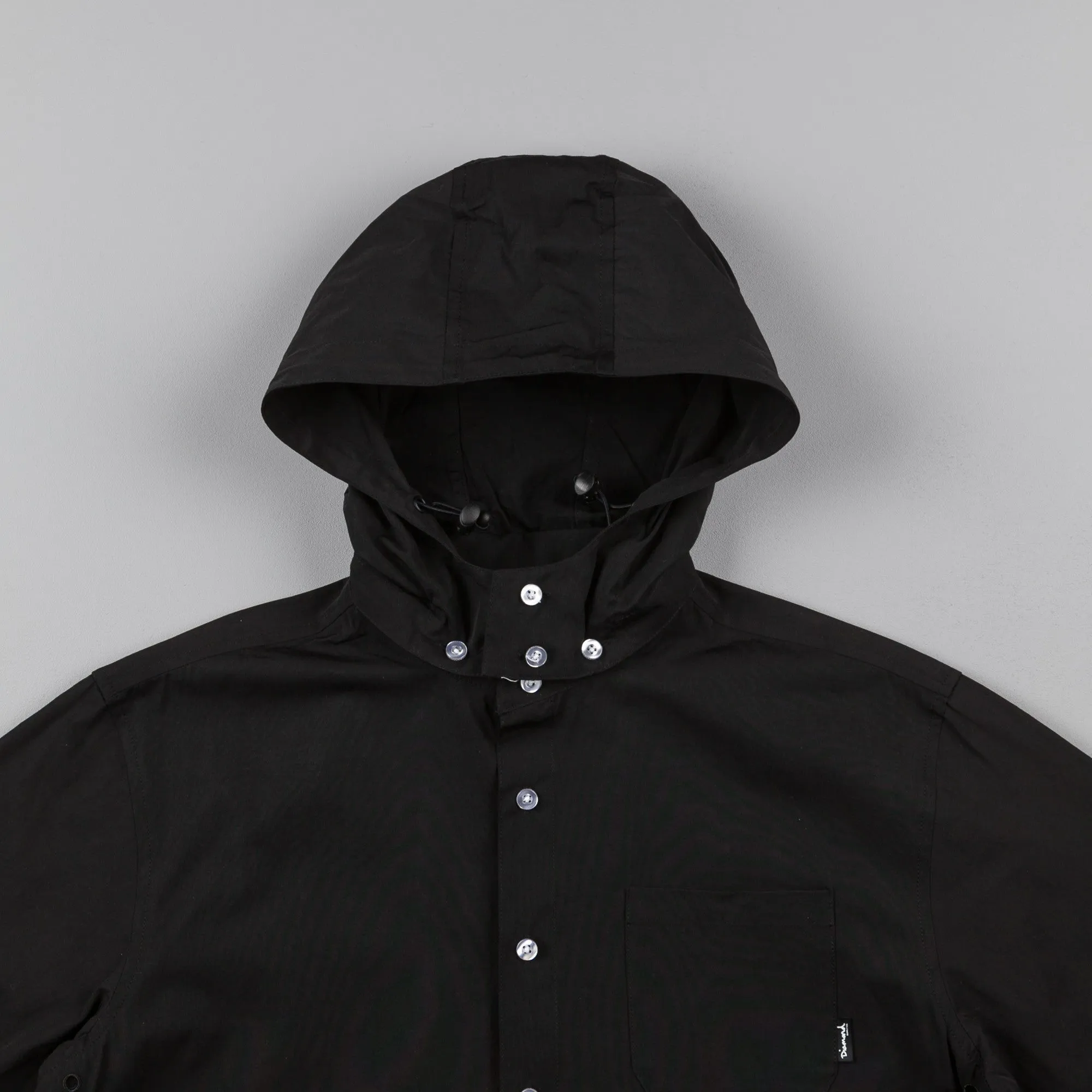 Diamond Blur Woven Pullover Jacket - Black