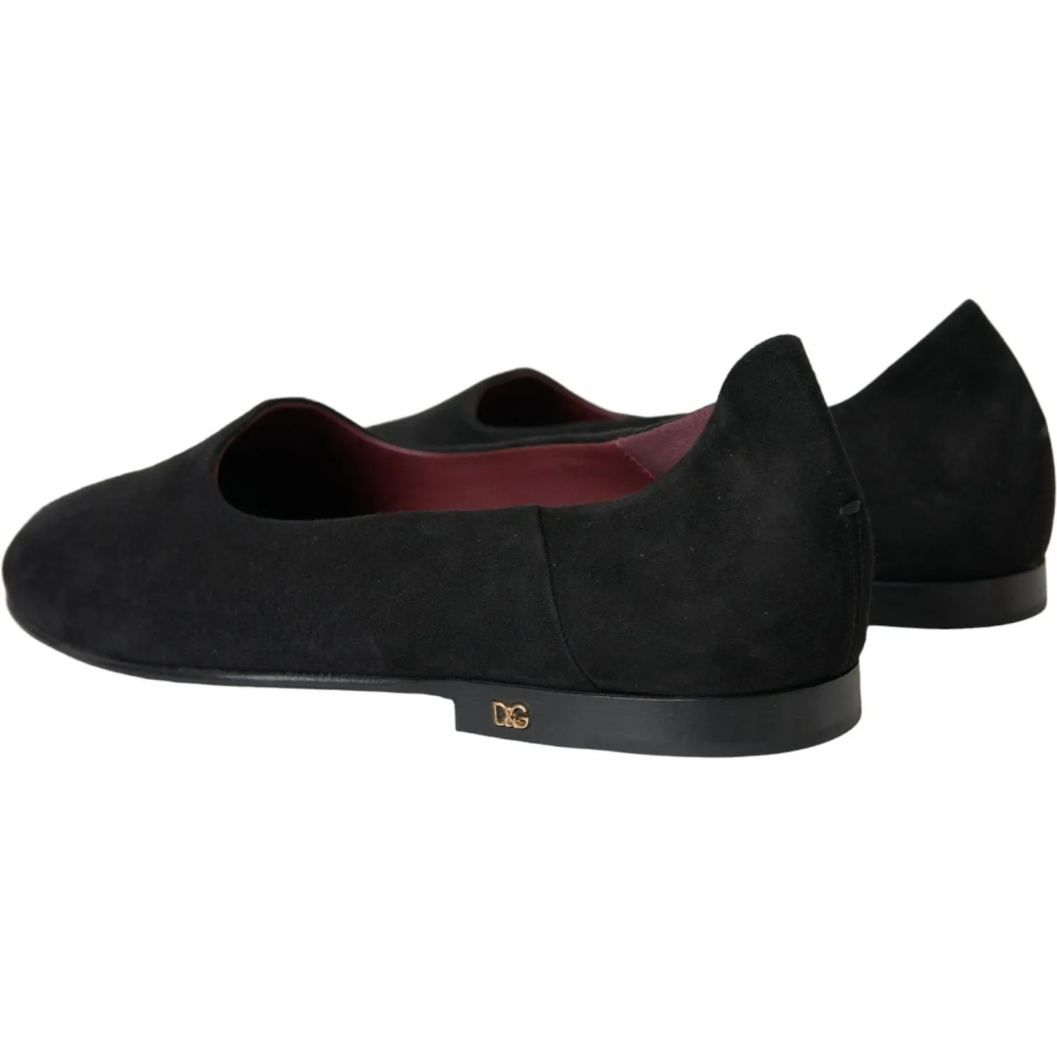 Dolce & Gabbana Black Suede Loafers Formal Dress Slip On Shoes