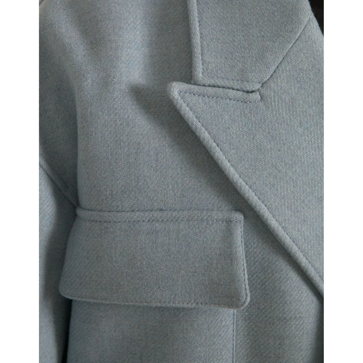 Dolce & Gabbana Blue Double Breasted Trench Coat Jacket