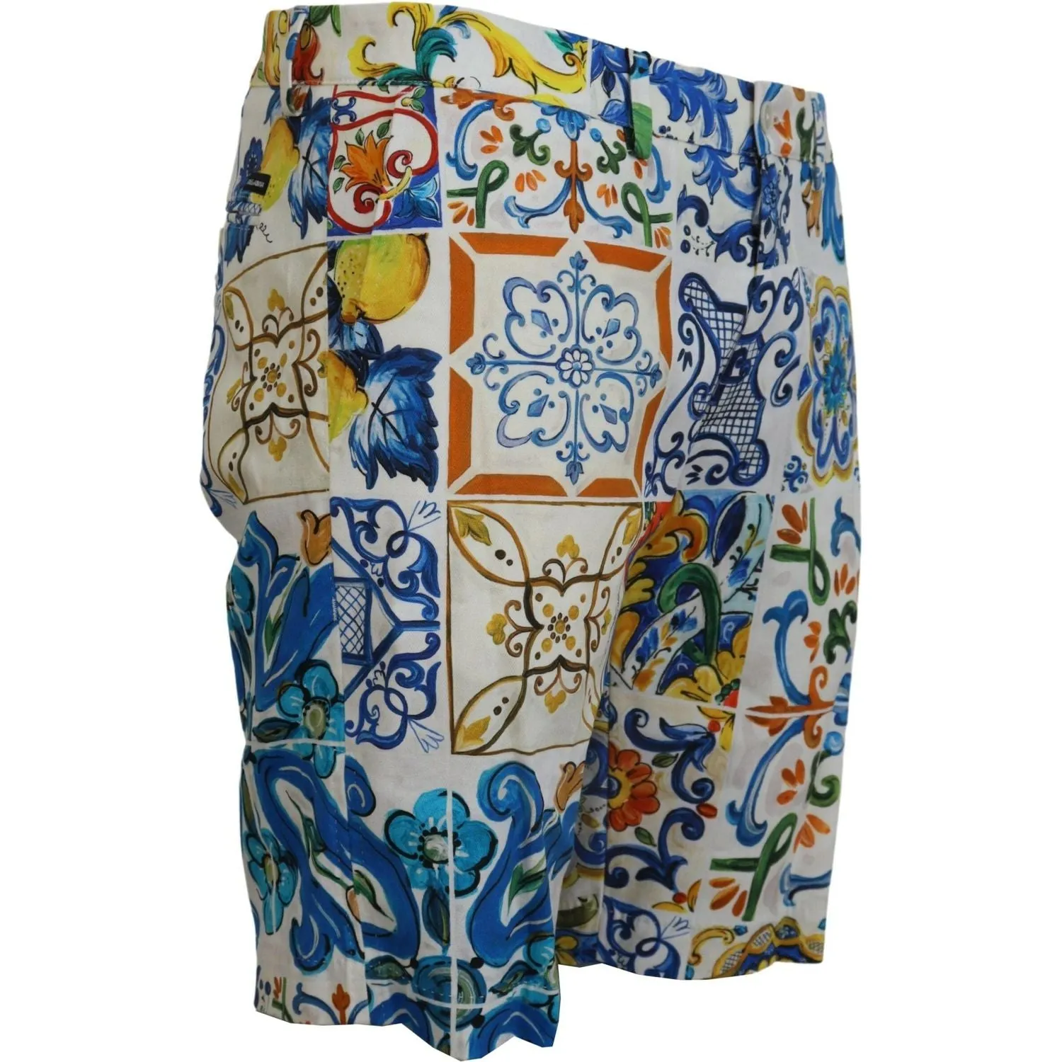 Dolce & Gabbana Majolica Print Casual Chinos Shorts