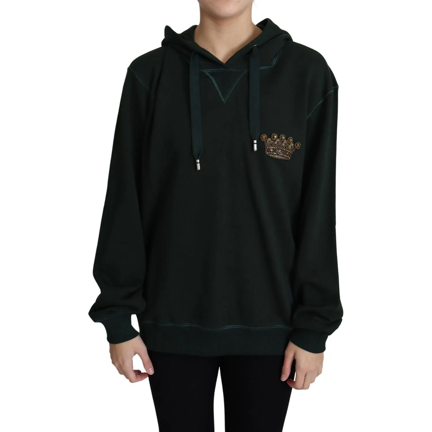 Dolce & Gabbana Regal Crown Embroidered Hoodie